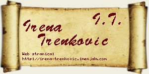 Irena Trenković vizit kartica